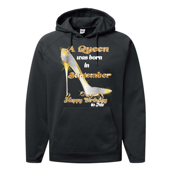 Born In September Birthday Queen Performance Fleece Hoodie