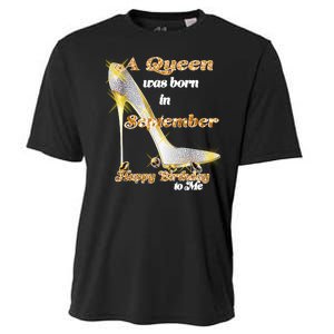 Born In September Birthday Queen Cooling Performance Crew T-Shirt