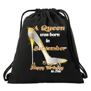 Born In September Birthday Queen Drawstring Bag