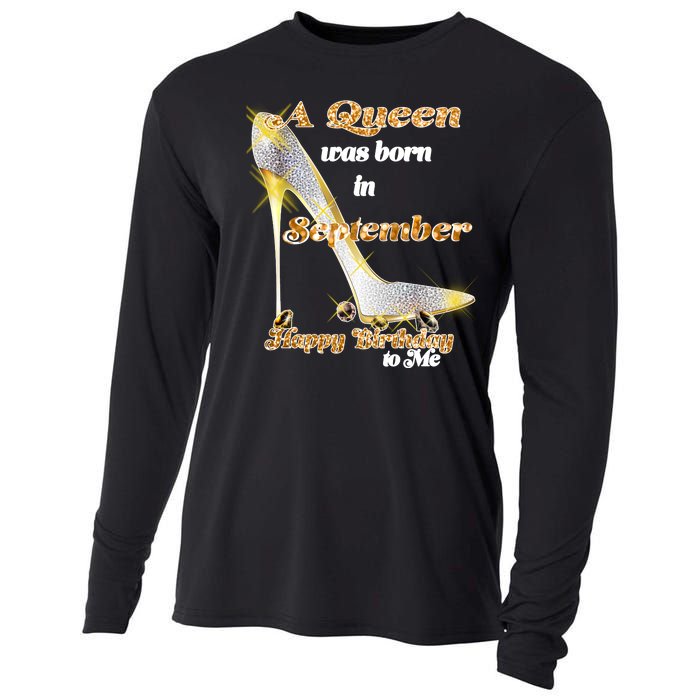 Born In September Birthday Queen Cooling Performance Long Sleeve Crew