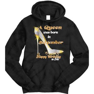 Born In September Birthday Queen Tie Dye Hoodie