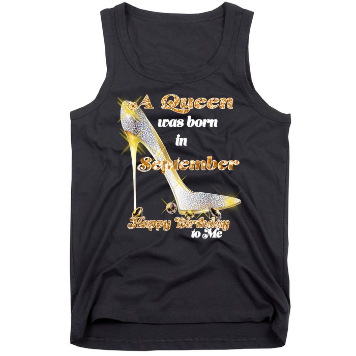 Born In September Birthday Queen Tank Top