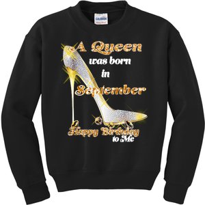 Born In September Birthday Queen Kids Sweatshirt