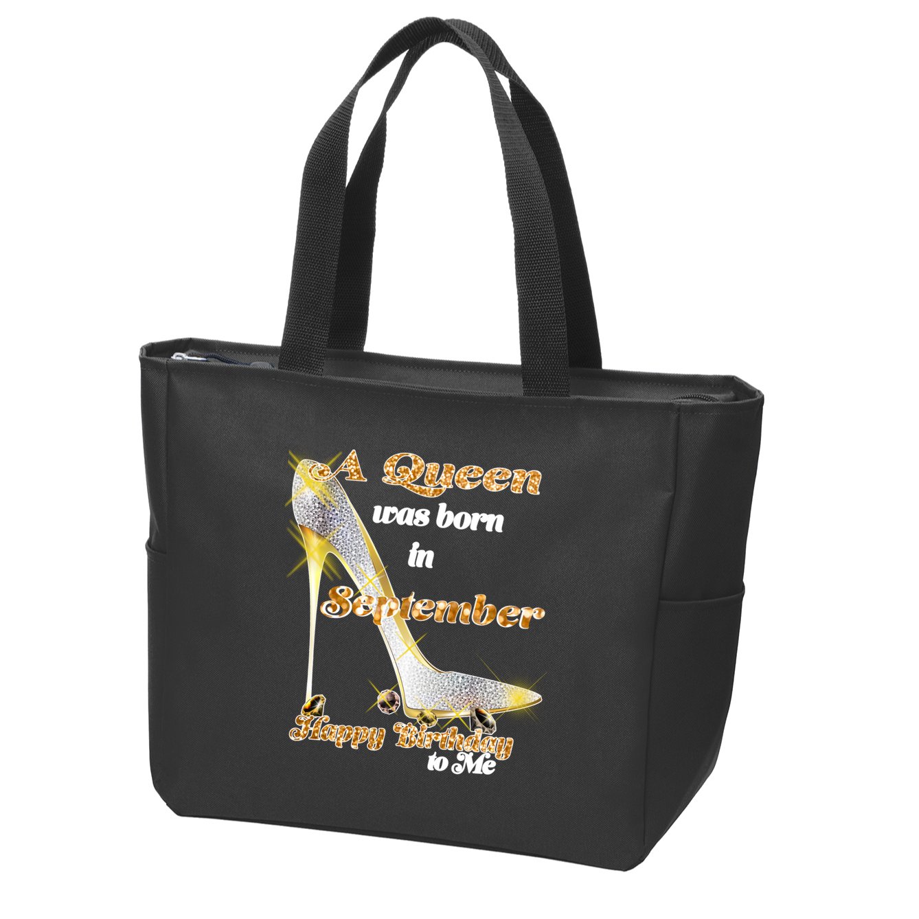Born In September Birthday Queen Zip Tote Bag