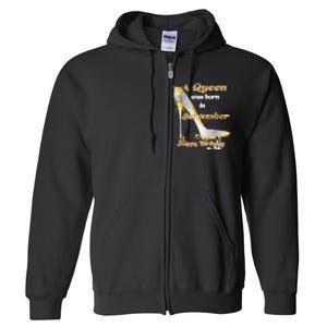 Born In September Birthday Queen Full Zip Hoodie