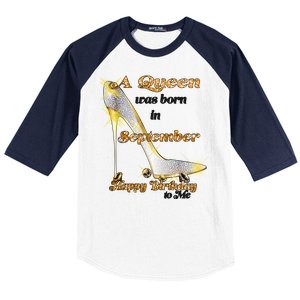 Born In September Birthday Queen Baseball Sleeve Shirt