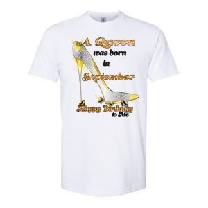 Born In September Birthday Queen Softstyle CVC T-Shirt