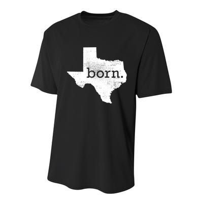 Born In Texas Home Youth Performance Sprint T-Shirt