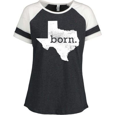 Born In Texas Home Enza Ladies Jersey Colorblock Tee