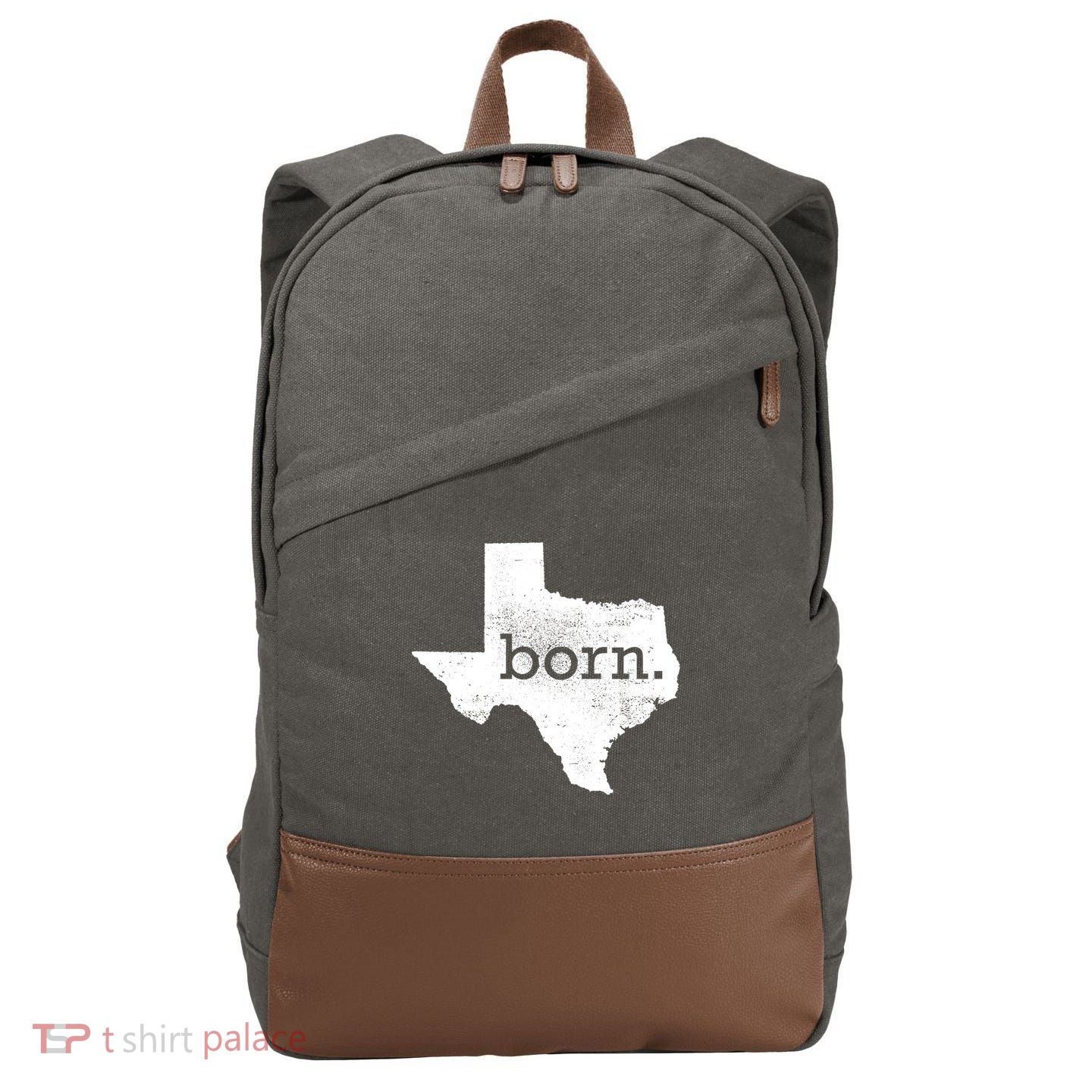 Born In Texas Home Cotton Canvas Backpack