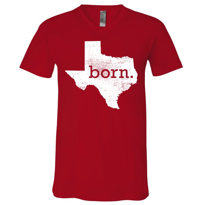 Born In Texas Home V-Neck T-Shirt