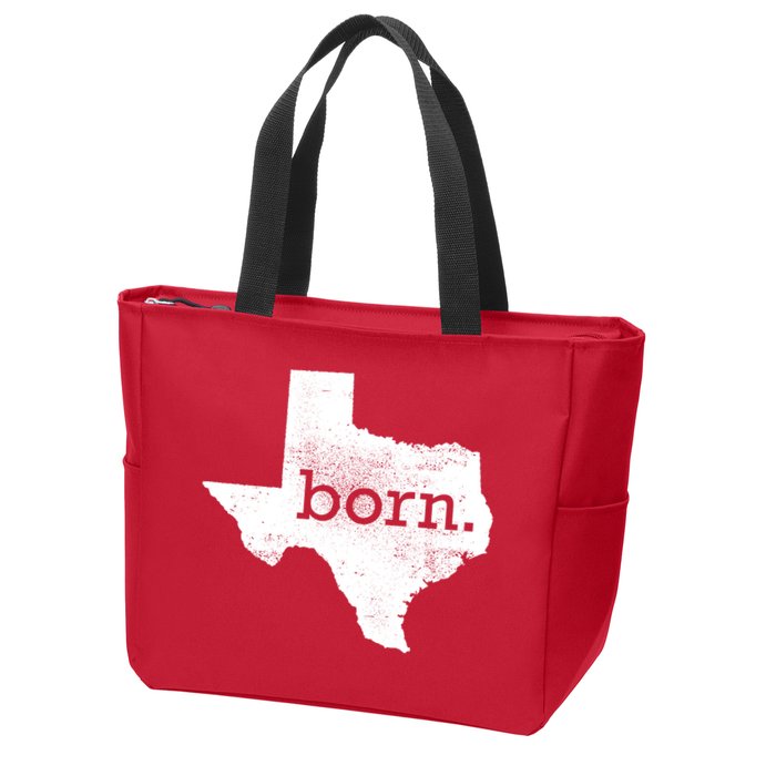 Born In Texas Home Zip Tote Bag