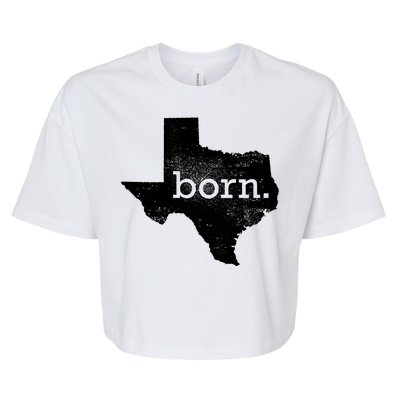 Born In Texas Home Bella+Canvas Jersey Crop Tee