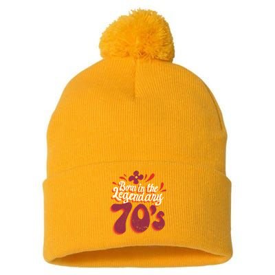 Born In The Legendary 70's Pom Pom 12in Knit Beanie