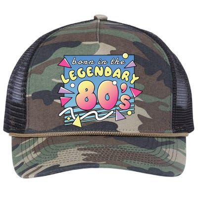 Born In The Legendary 80s Retro Rope Trucker Hat Cap