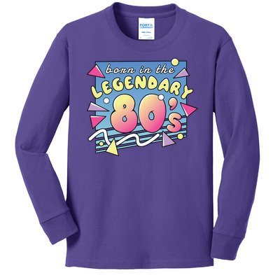 Born In The Legendary 80s Kids Long Sleeve Shirt