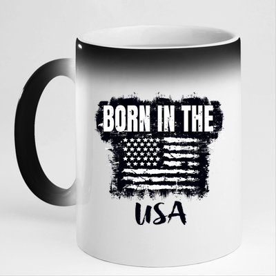 Born In The USA 11oz Black Color Changing Mug