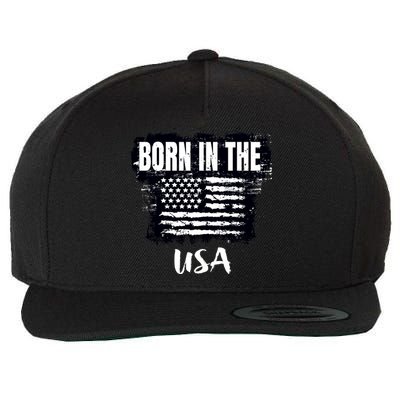 Born In The USA Wool Snapback Cap