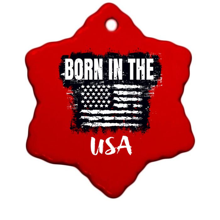 Born In The USA Ceramic Star Ornament