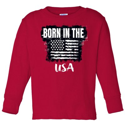 Born In The USA Toddler Long Sleeve Shirt