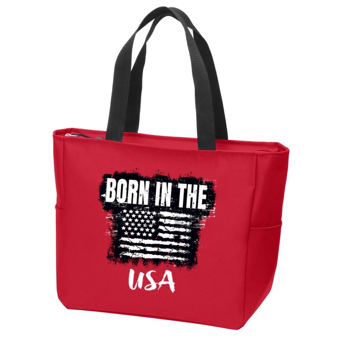 Born In The USA Zip Tote Bag