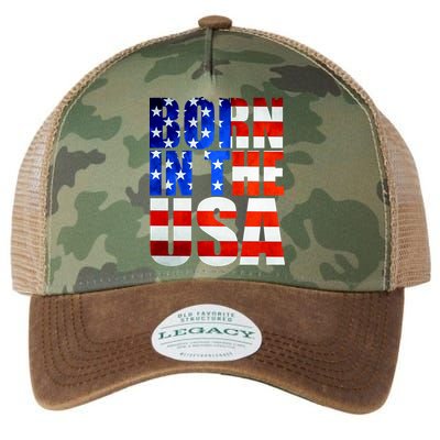 Born In The USA Flag Legacy Tie Dye Trucker Hat