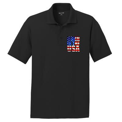 Born In The USA Flag PosiCharge RacerMesh Polo