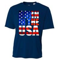 Born In The USA Flag Cooling Performance Crew T-Shirt