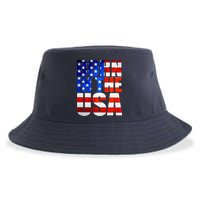 Born In The USA Flag Sustainable Bucket Hat