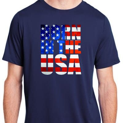 Born In The USA Flag Adult ChromaSoft Performance T-Shirt