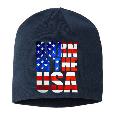 Born In The USA Flag Sustainable Beanie