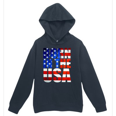 Born In The USA Flag Urban Pullover Hoodie