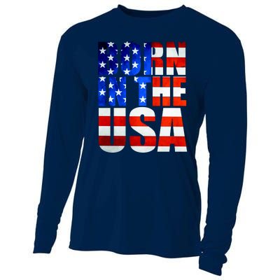 Born In The USA Flag Cooling Performance Long Sleeve Crew