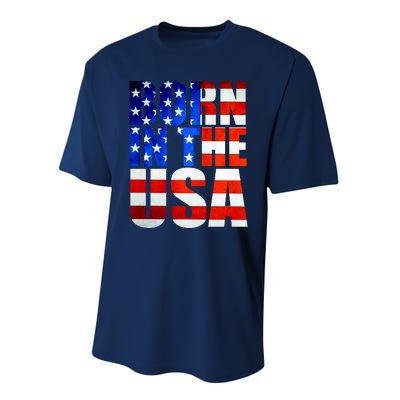 Born In The USA Flag Performance Sprint T-Shirt