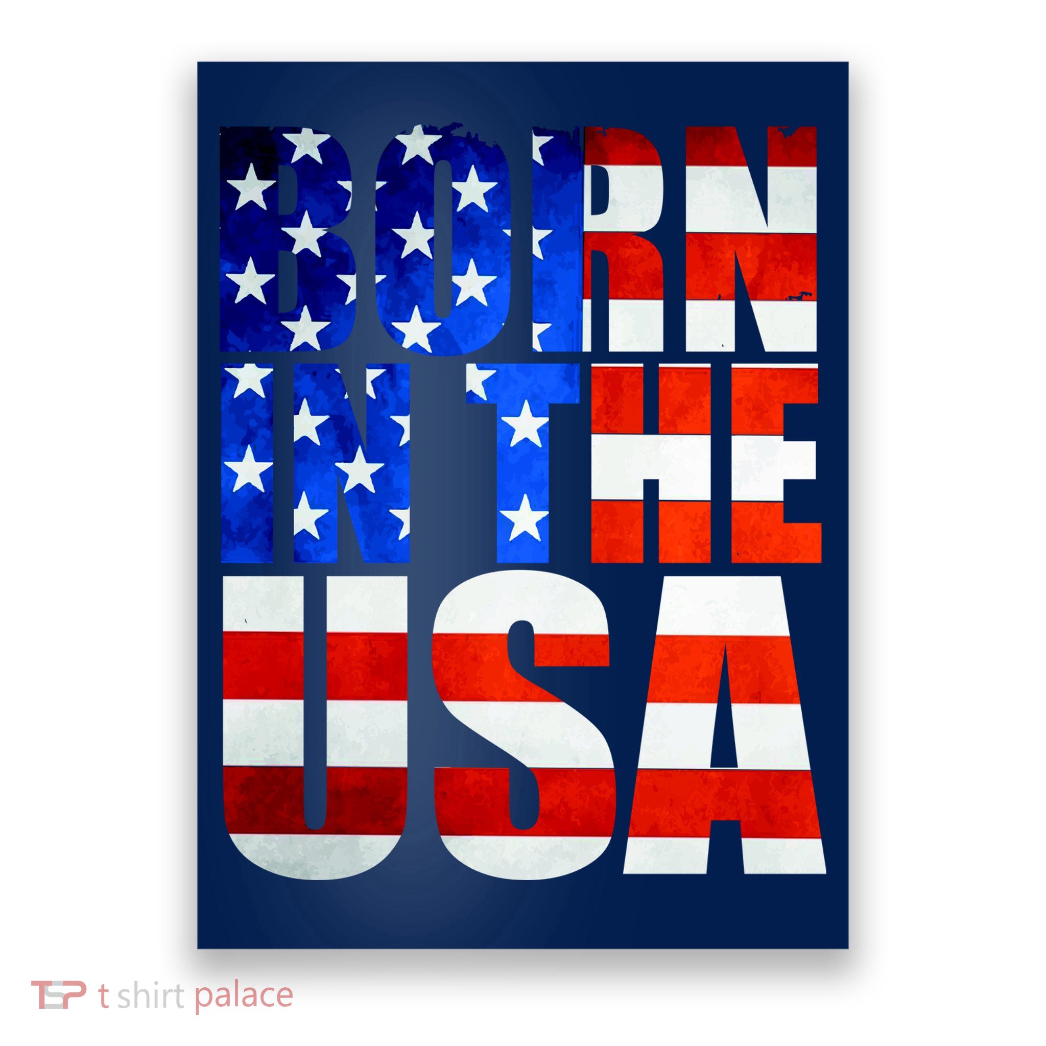 Born In The USA Flag Poster