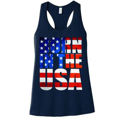 Born In The USA Flag Womens Tank Top