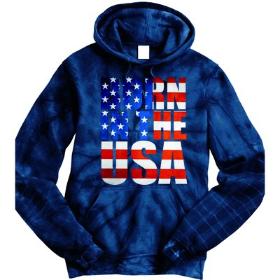 Born In The USA Flag Tie Dye Hoodie