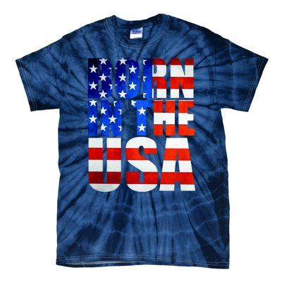 Born In The USA Flag Tie-Dye T-Shirt