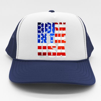 Born In The USA Flag Trucker Hat