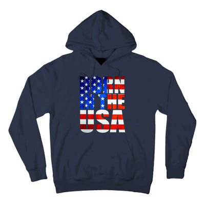 Born In The USA Flag Tall Hoodie