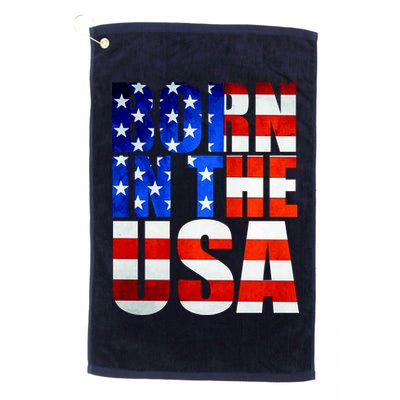 Born In The USA Flag Golf Towel