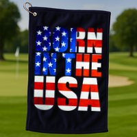 Born In The USA Flag Golf Towel