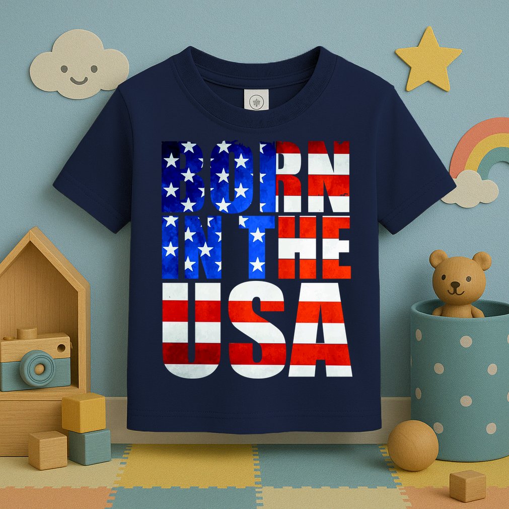 Born In The USA Flag Toddler T-Shirt