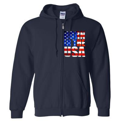 Born In The USA Flag Full Zip Hoodie