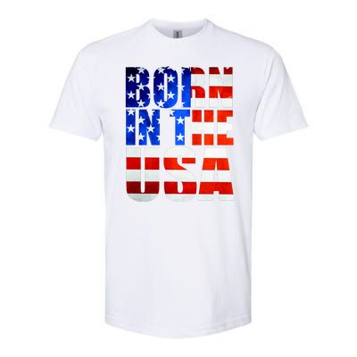 Born In The USA Flag Softstyle CVC T-Shirt