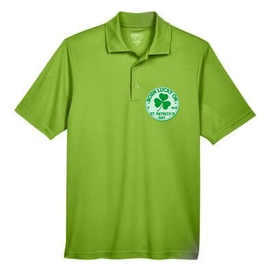 Born Lucky On St. Patrick's Day Men's Origin Performance Piqué Polo