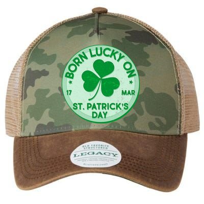 Born Lucky On St. Patrick's Day Legacy Tie Dye Trucker Hat