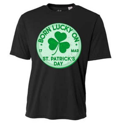 Born Lucky On St. Patrick's Day Cooling Performance Crew T-Shirt