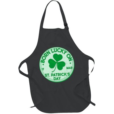 Born Lucky On St. Patrick's Day Apron