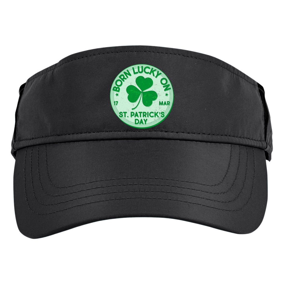 Born Lucky On St. Patrick's Day Adult Drive Performance Visor